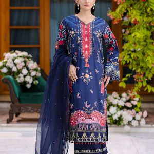 3PCS SILK NAVY-BLUE
